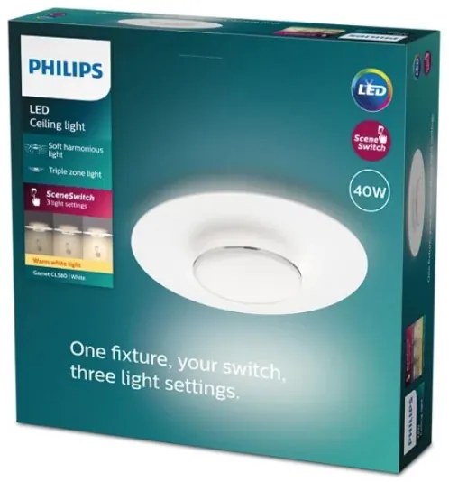 Plafonieră LED dimabilă GARNET SCENE SWITCH LED/40W/230V 2700K Philips