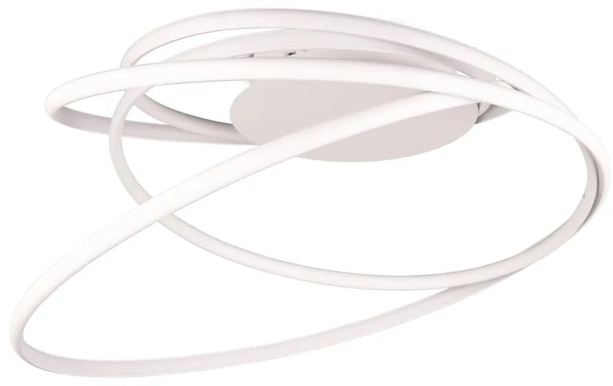 Plafonieră albă LED cu abajur din metal Nala – Trio Select