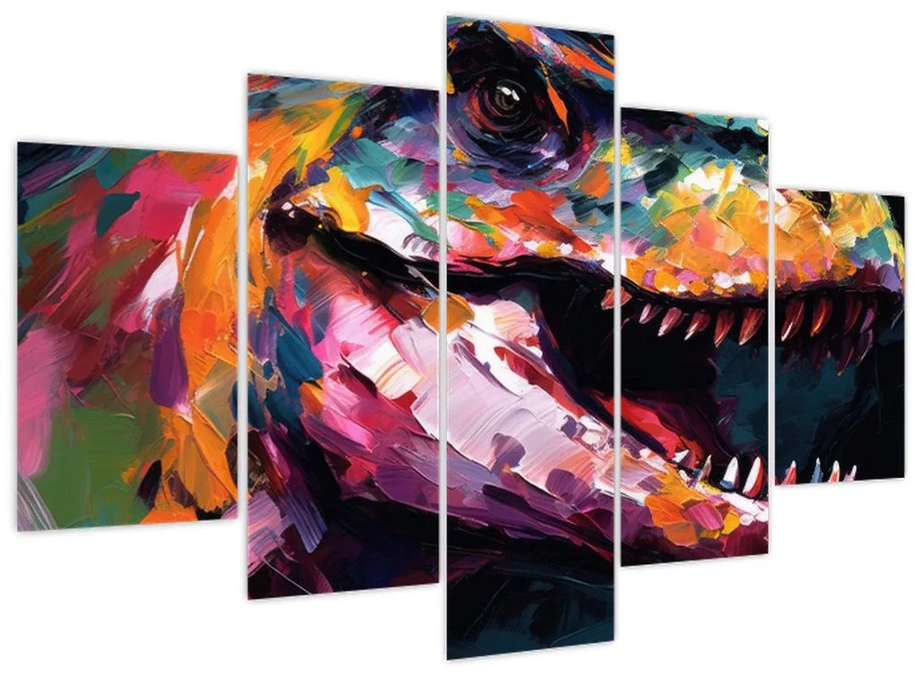 Tablou - Dinozaur, pictură (150x105 cm)