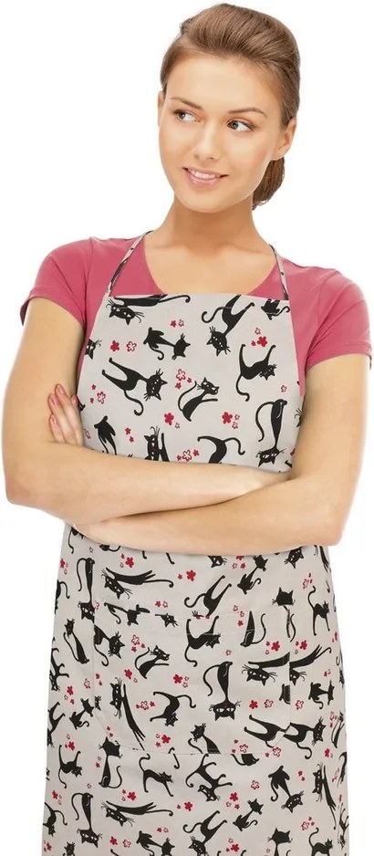 Șorț Bellatex Ivo Pisică neagră, 67 x 84 cm