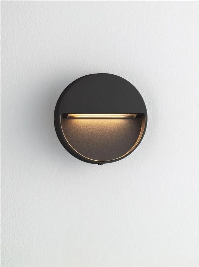 Mini Aplica perete exterior IP65, LED CCT Sete negru 10cm