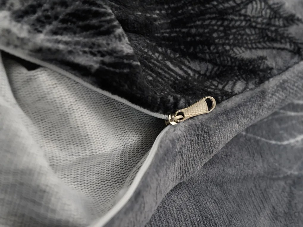 OFERTA Lenjerie cocolino VELSOFT gri calitate II Dimensiune lenjerie de pat: 70 x 90 cm | 140 x 200 cm