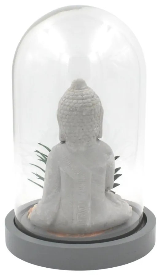 Glob decorativ sticlă cu Buddha 21cm