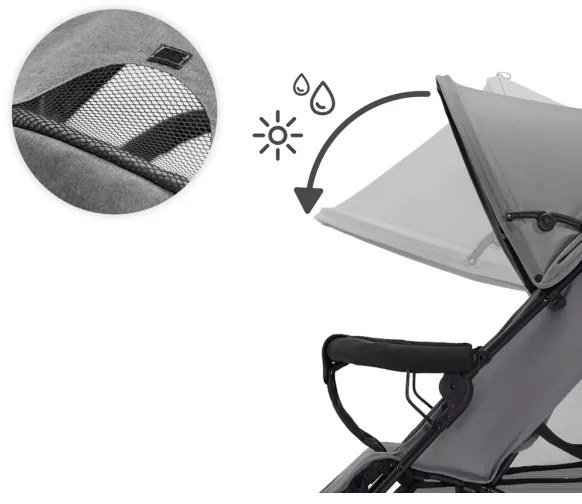 Cărucior de copii KINDERKRAFT TIK Stone grey