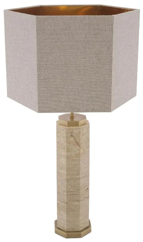 Veioza design LUX Newman, travertin