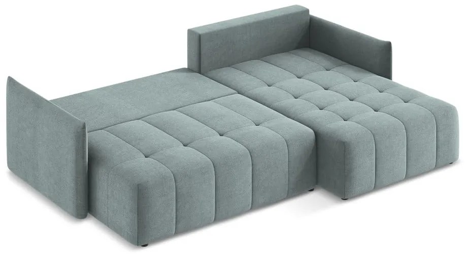 Colțar albastru extensibil/cu spațiu de depozitare (cu colț pe partea dreaptă/cu șezlong) Moku – Makamii