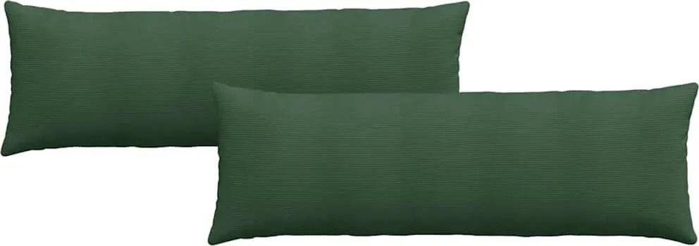 vidaXL Perne pentru canapea 2 pcs Verde închis 120 x 40 cm