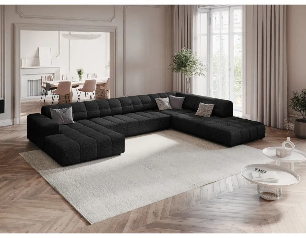 Colțar gri antracit (colț pe dreapta/în formă de "U") Chicago – Cosmopolitan Design