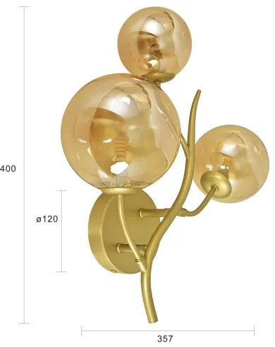 Aplică LED Brilagi MISTEL 3xG9/3W/230V auriu