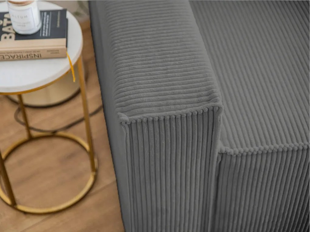 Fotoliu cu taburet SMART SET, gri inchis