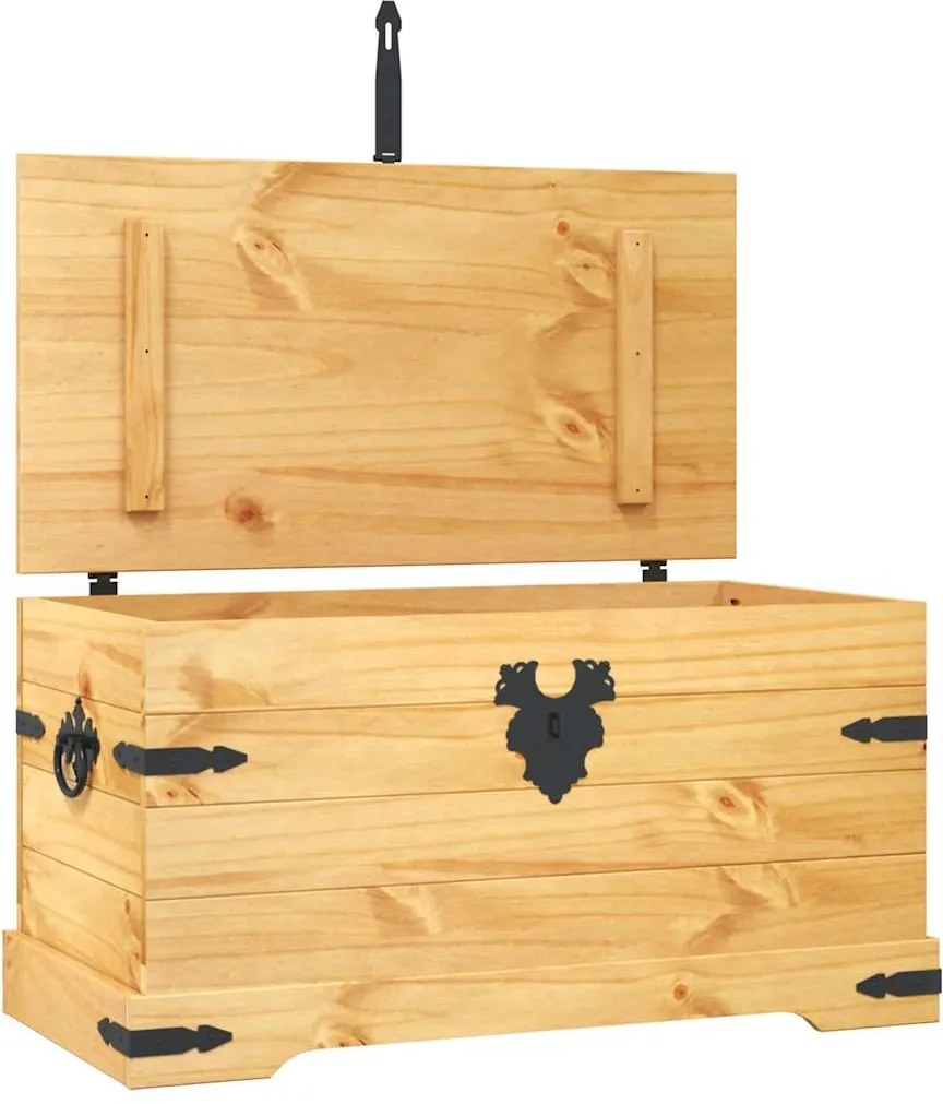 vidaXL Cufăr depozitare din pin mexican Corona Range 91 x 49,5 x 47 cm