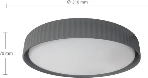 Brilagi - Plafonieră LED LUCIA LED/24W/230V Ø 31 cm gri
