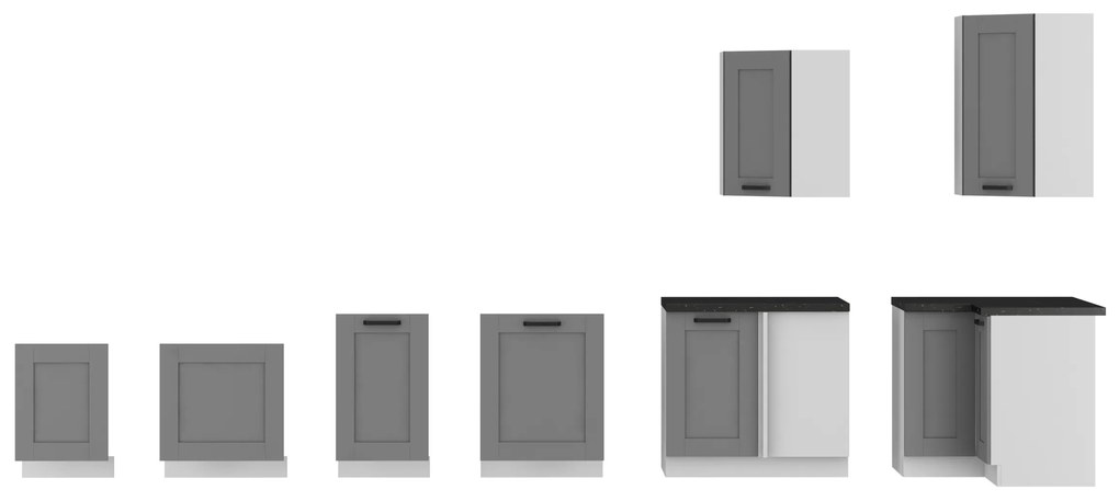 Dulap de bucătărie pentru alimente Lucid 40 DK 210 2F (dustgrey + alb). 1045565