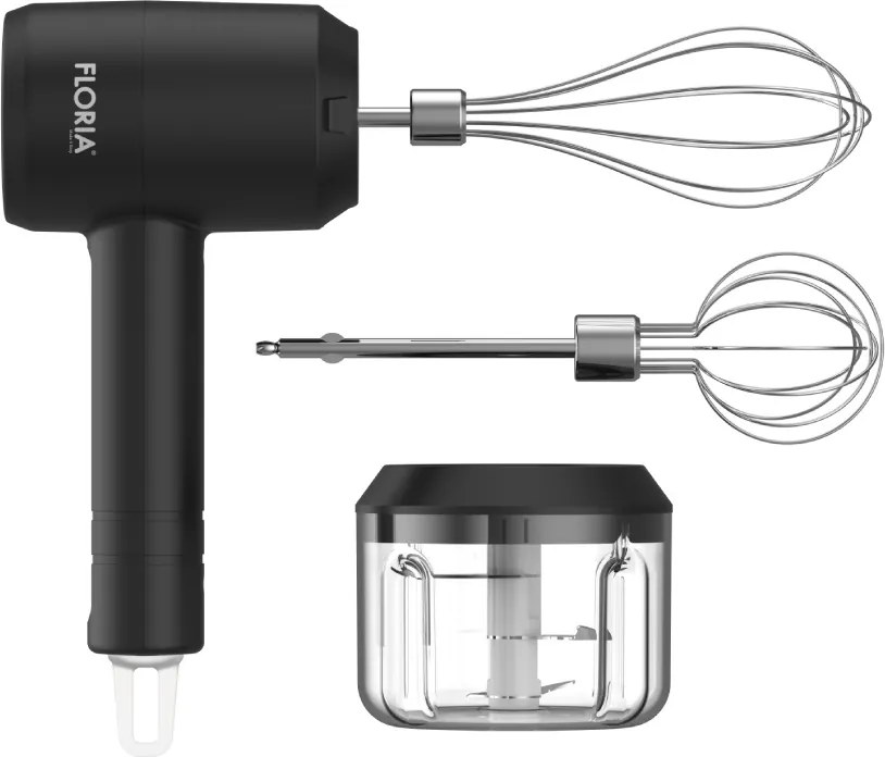 Mixer de mana 3 in 1 Floria ZLN2772 reincarcabil, Utilizare fara cablu, Baterie 800mAh, Putere 3.7V 20W