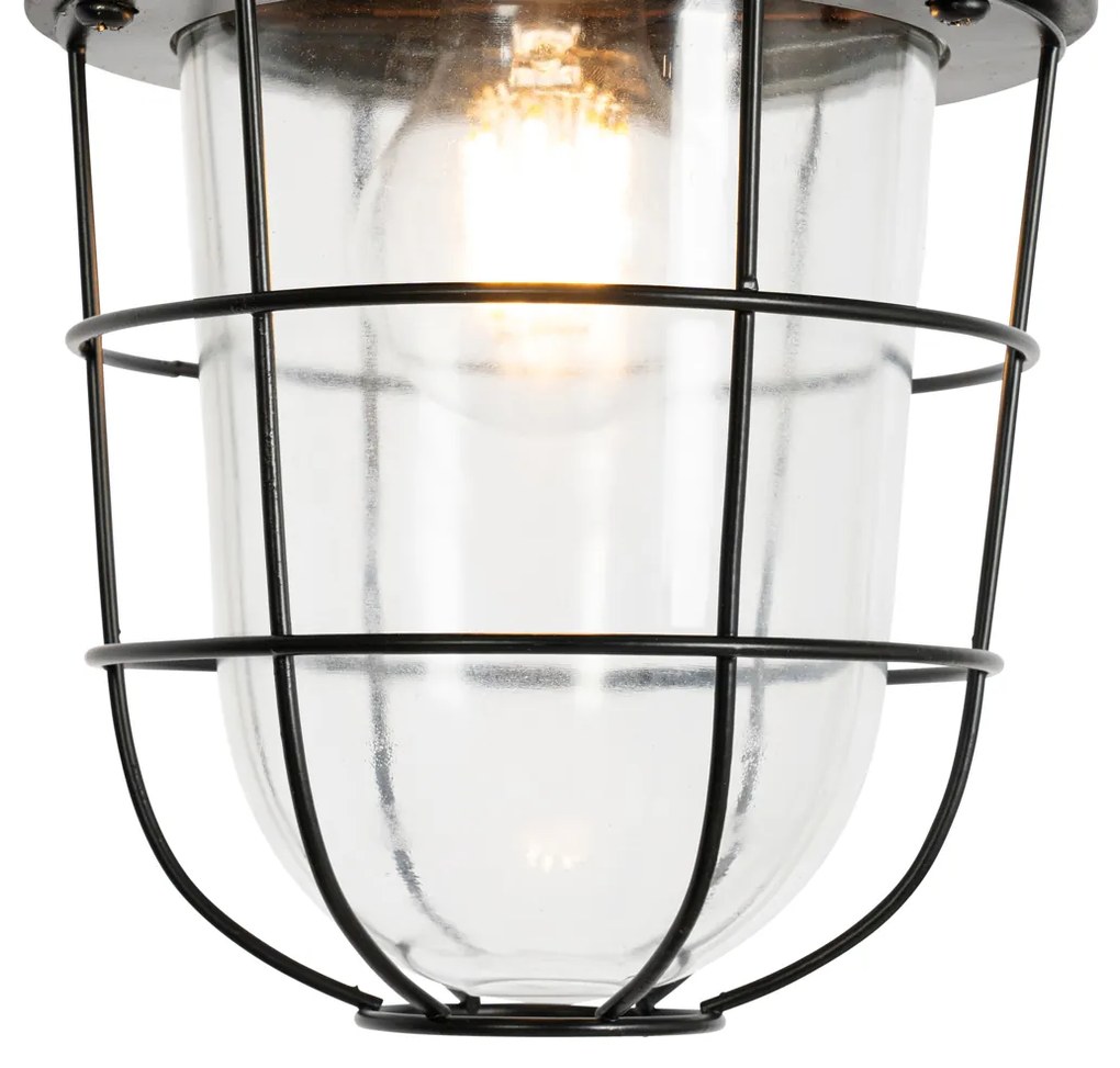 Set de 3 lămpi suspendate industriale negre - Cabin