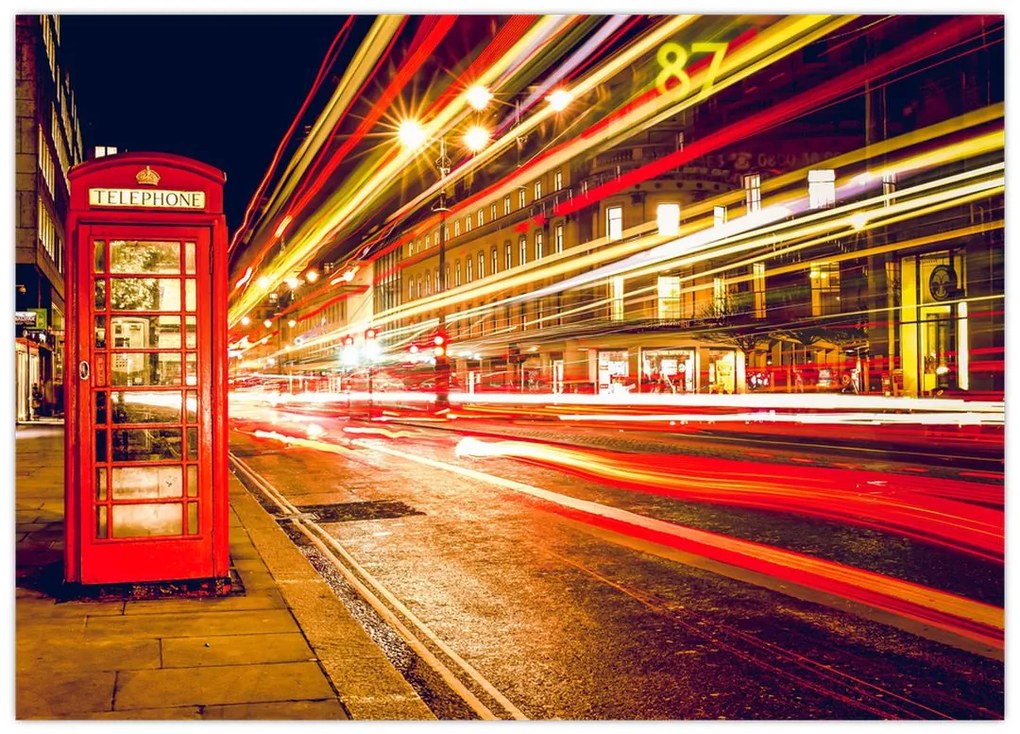 Tablou cu căsuța telefonică roșie din Londra (70x50 cm)