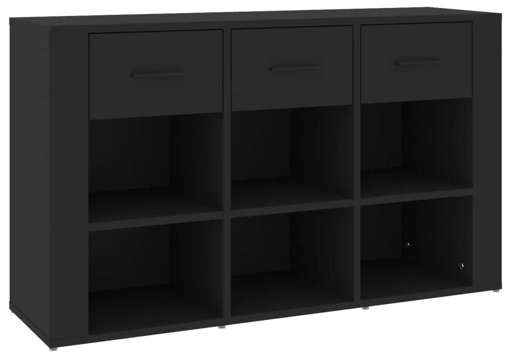 821005 vidaXL Servantă, negru, 100x30x59,5 cm, lemn compozit