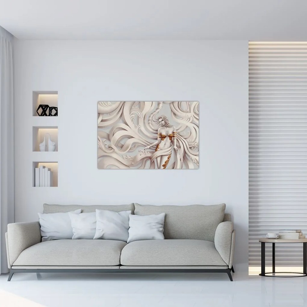 Tablou - Zeița motiv floral (90x60 cm)