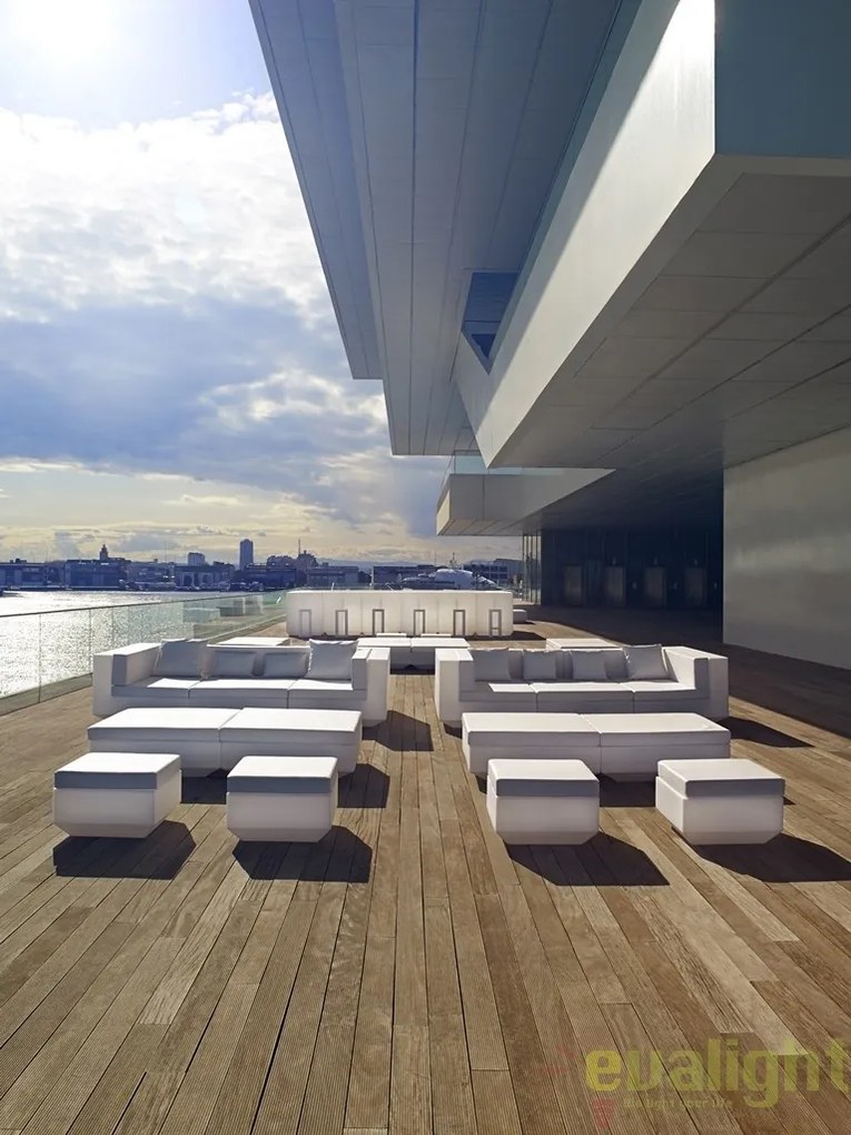 Taburete de exterior / interior design modern premium VELA OTTOMAN CHAISE-LONGUE 100cm