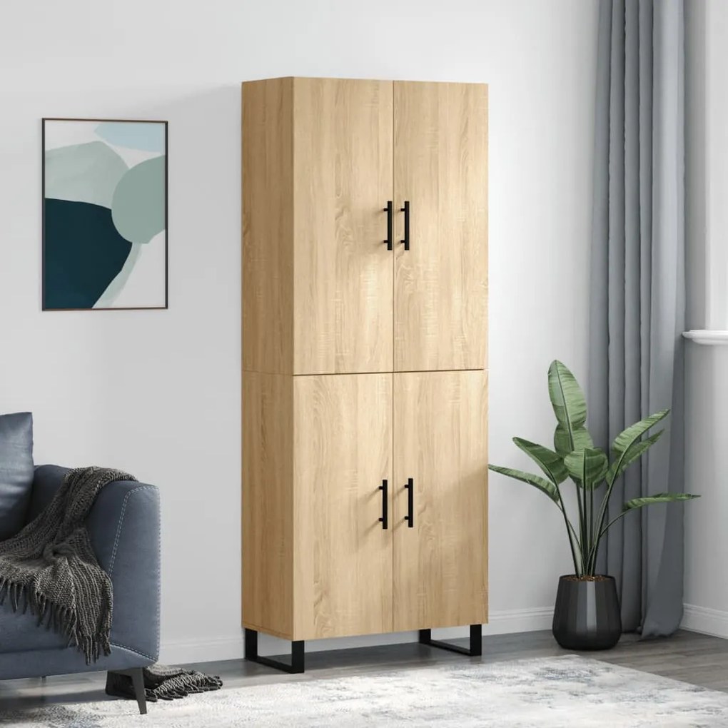 vidaXL Dulap înalt, stejar sonoma, 69,5x34x180 cm, lemn compozit