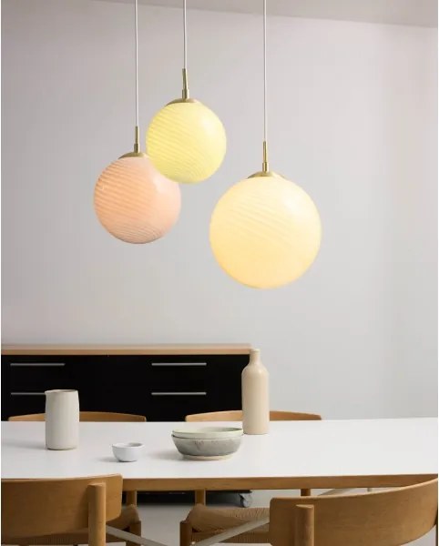 Halo Design 748488 - Pendul pe cablu CANDY, 1xE27/25W/230V, Ø 25 cm, roz/alamă