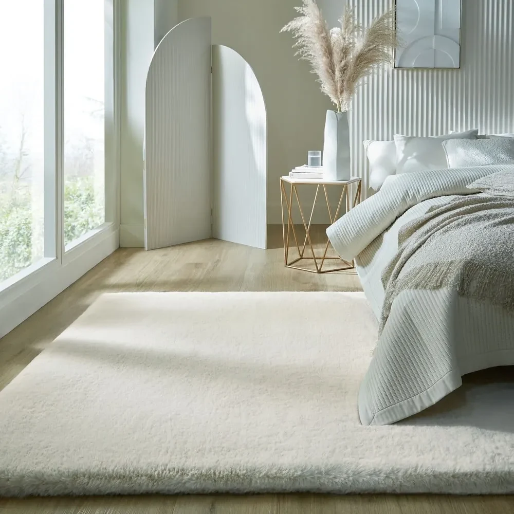 Blană albă sintetică 200x290 cm Ivy Luxury Fur – Flair Rugs