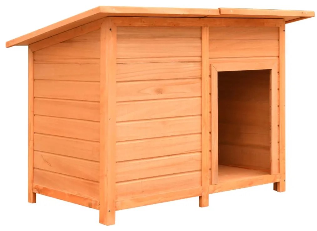 vidaXL Cușcă de câine, 120 x 77 x 86 cm, lemn masiv de pin și brad