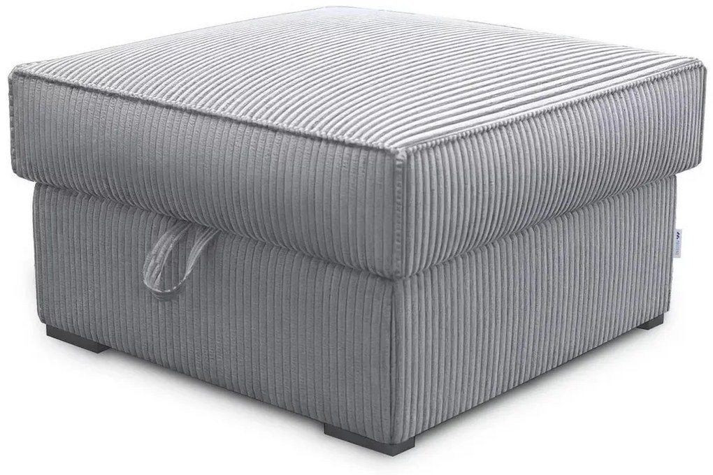 Taburet gri deschis SMART COSARO cu spatiu de depozitare 65x65 cm