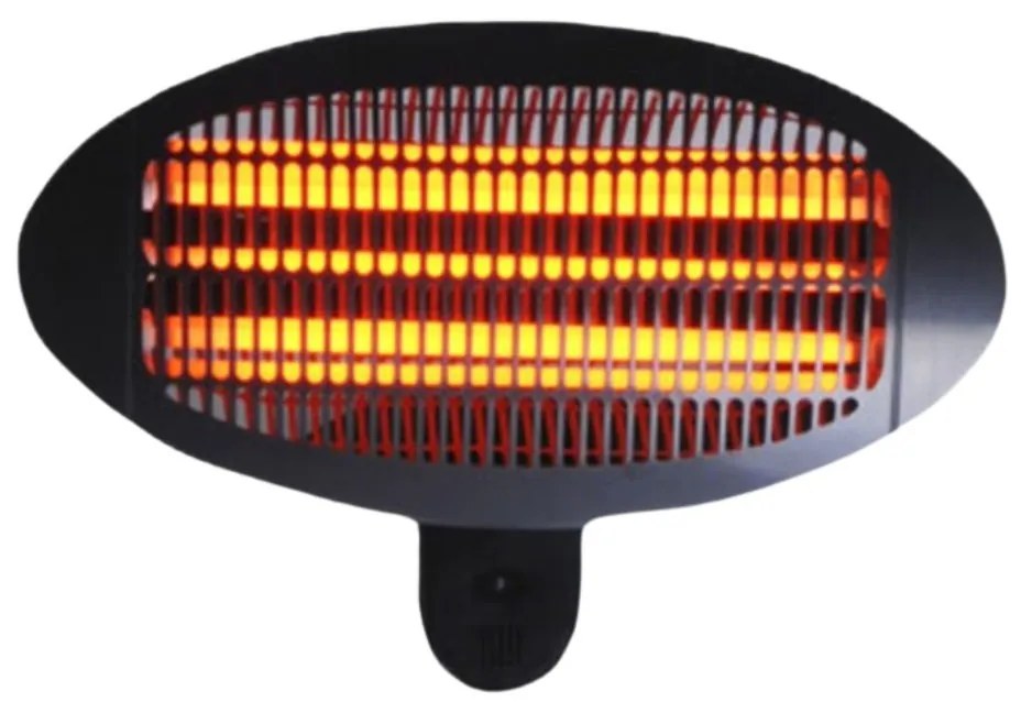 Încălzitor infraroșu de terasă, 2000W, 3 trepte de putere, cu sistem de montare pe perete, încălzire radiantă