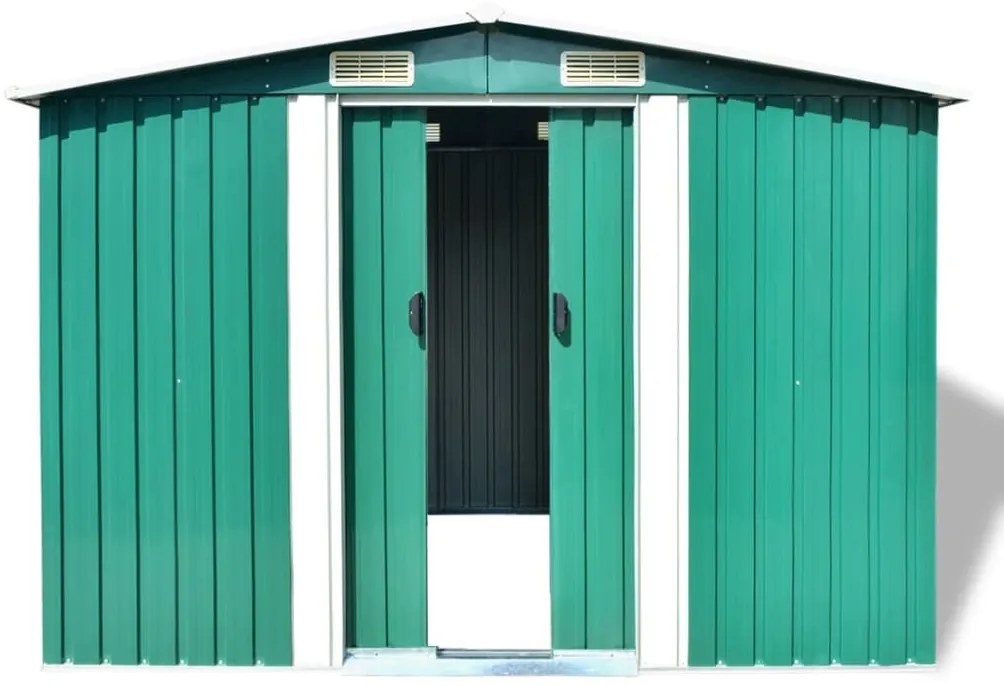 Magazie sopron metalic de gradina, 257 x 205 x 178 cm, verde