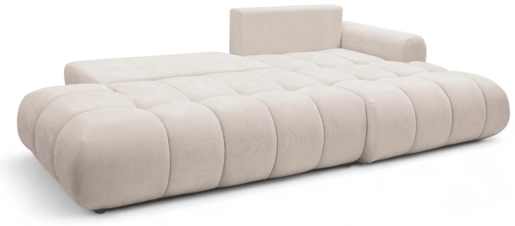 Colțar Lutario L II cu funcție de dormit, dreapta - țesătură hidrorepelentă bej Venice 2026