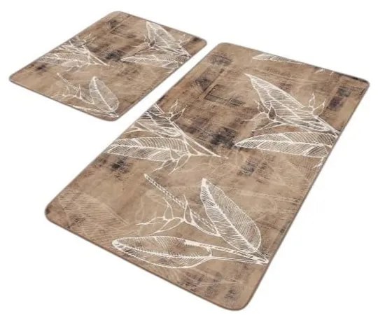 Covorașe de baie maro 2 buc. din catifea 60x100 cm – Mila Home