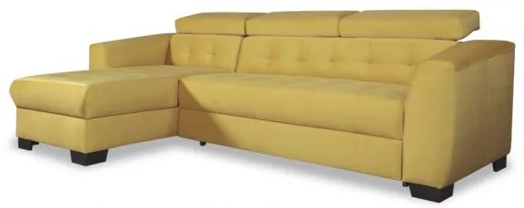 Coltar extensibil Karma Stanga, 5 Locuri, Galben, 291 x 177 x 86 Cm