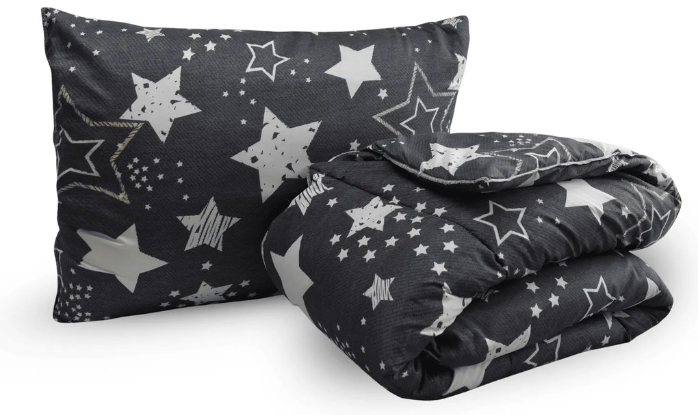 Set pilota anuala 140x200 cm din fibra goala cu perna 70x90 cm DREAM STAR