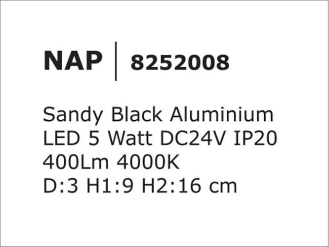 Accesoriu, Corp de iluminat pentru sina magnetica Buxton, Loop sau Sign, Nap 5W 4000K