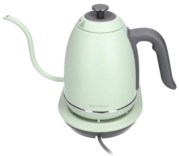 Cana electrica Gooseneck BUYDEEM K821, 1000W, 0,8 L, Mentine cald, Tehnologie cu senzor NTC, LCD, Verde deschis