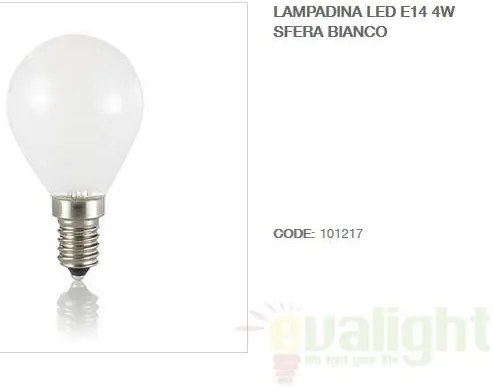 Bec LED E14 4W SFERA BIANCO 101217