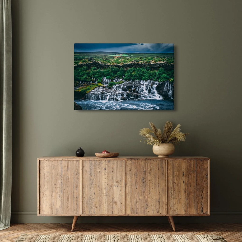 Tablou cu cascade în natură (90x60 cm)