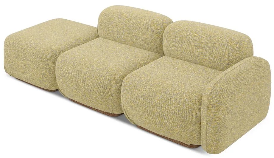 Șezlong modular galben (cu colț pe partea dreaptă) Ailani – Makamii