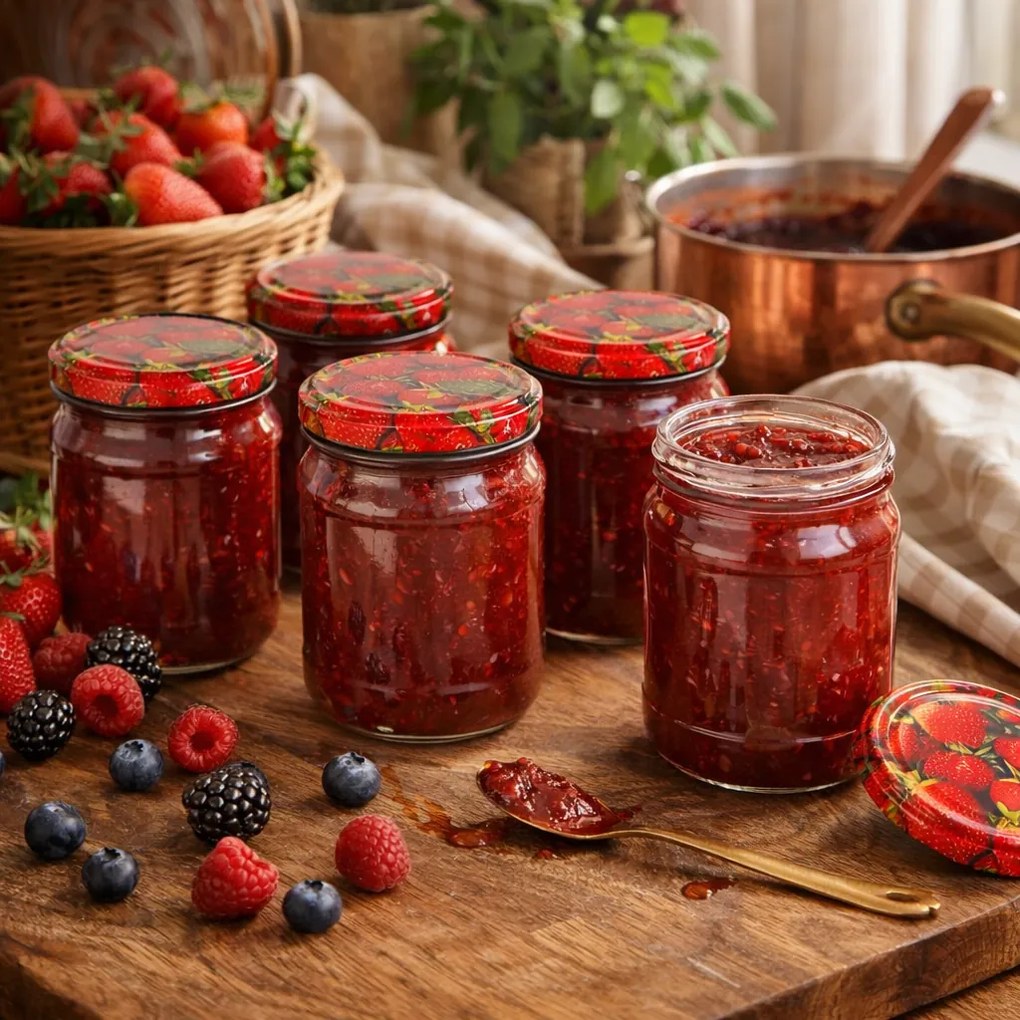 Set de borcane cu capac Browin 11252 Twist 500 ml,6 buc.