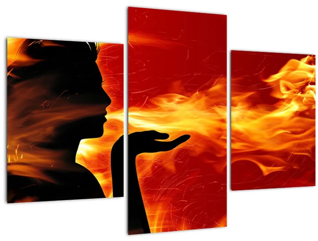 Tablou femeii în foc (90x60 cm)