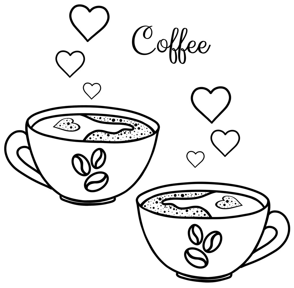PIPPER. Autocolant de perete "Cești de cafea-translucide”