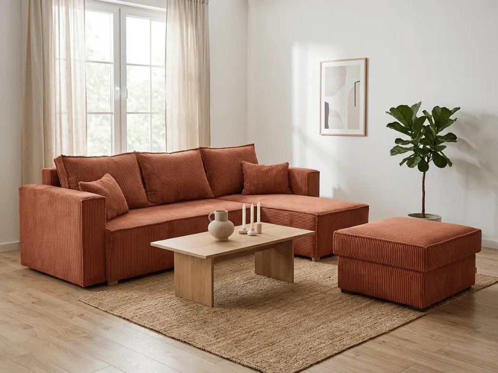 Taburet SMART COSARO XL cu spatiu de depozitare 71x71 cm, teracota