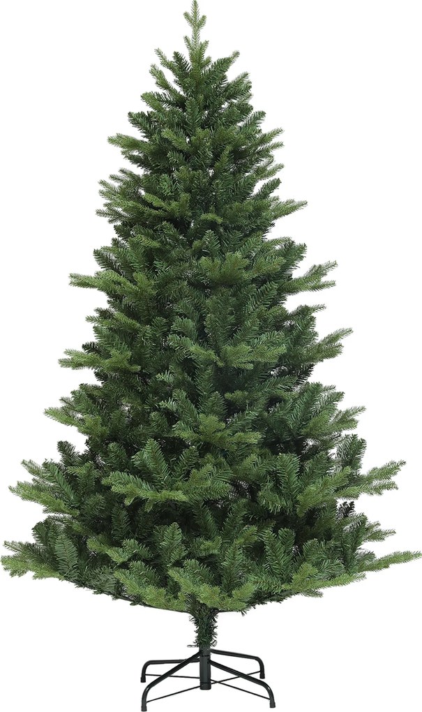 HOMCOM Brad Artificial de Crăciun cu 818 Ramuri, Brad de Crăciun Realist cu Bază de Oțel, Ø105x180 cm, Verde | Aosom Romania