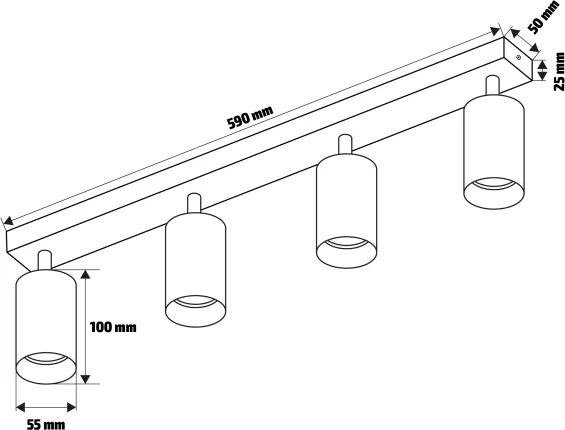 Brilagi - Spot LED RGBW dimabil SELE DIAMANT 4xGU10/6W/230V auriu