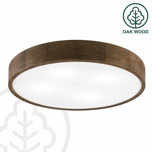 Brilagi - Plafonieră LED CARVALHO 4xE27/60W/230V, finisaj stejar-nuc, Ø 57,5 cm