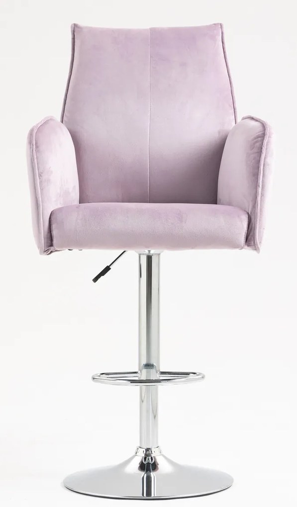 HR280W Scaun Mov din Catifea cu Bază Cromata