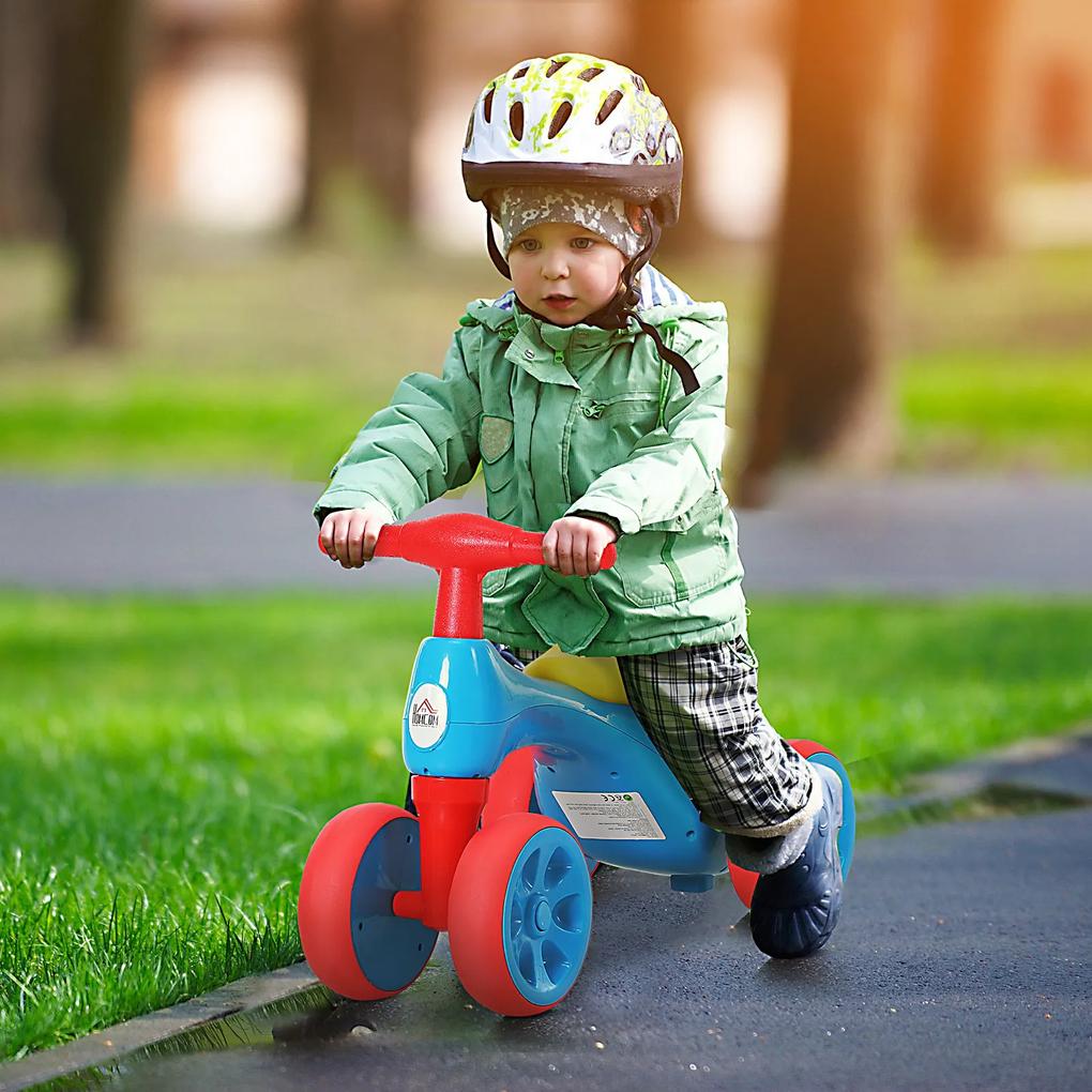 HOMCOM Bicicletă Fără Pedale pentru Copii 18-36 Luni, În Culori Rosu, Albastru și Galben | Aosom Romania