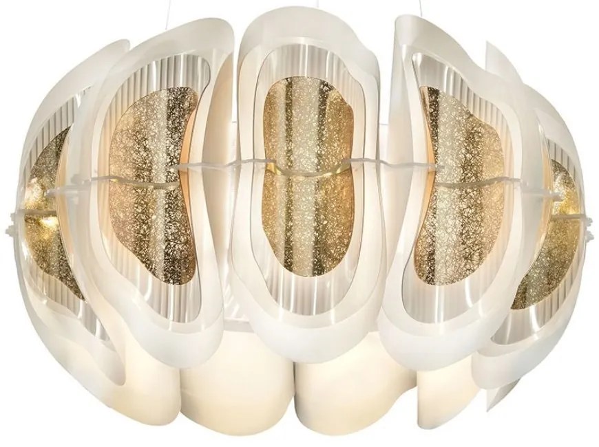 Lustra suspendata LED Fiordlys Round Gold