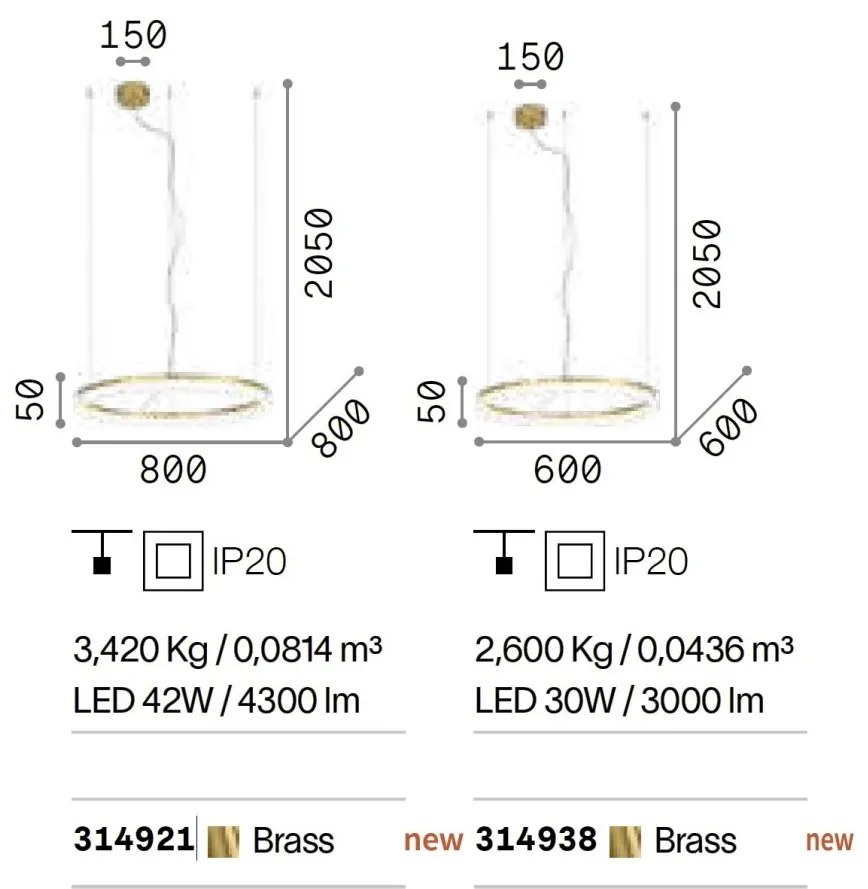 Lustra LED suspendata design circular Crown sp d80 alama
